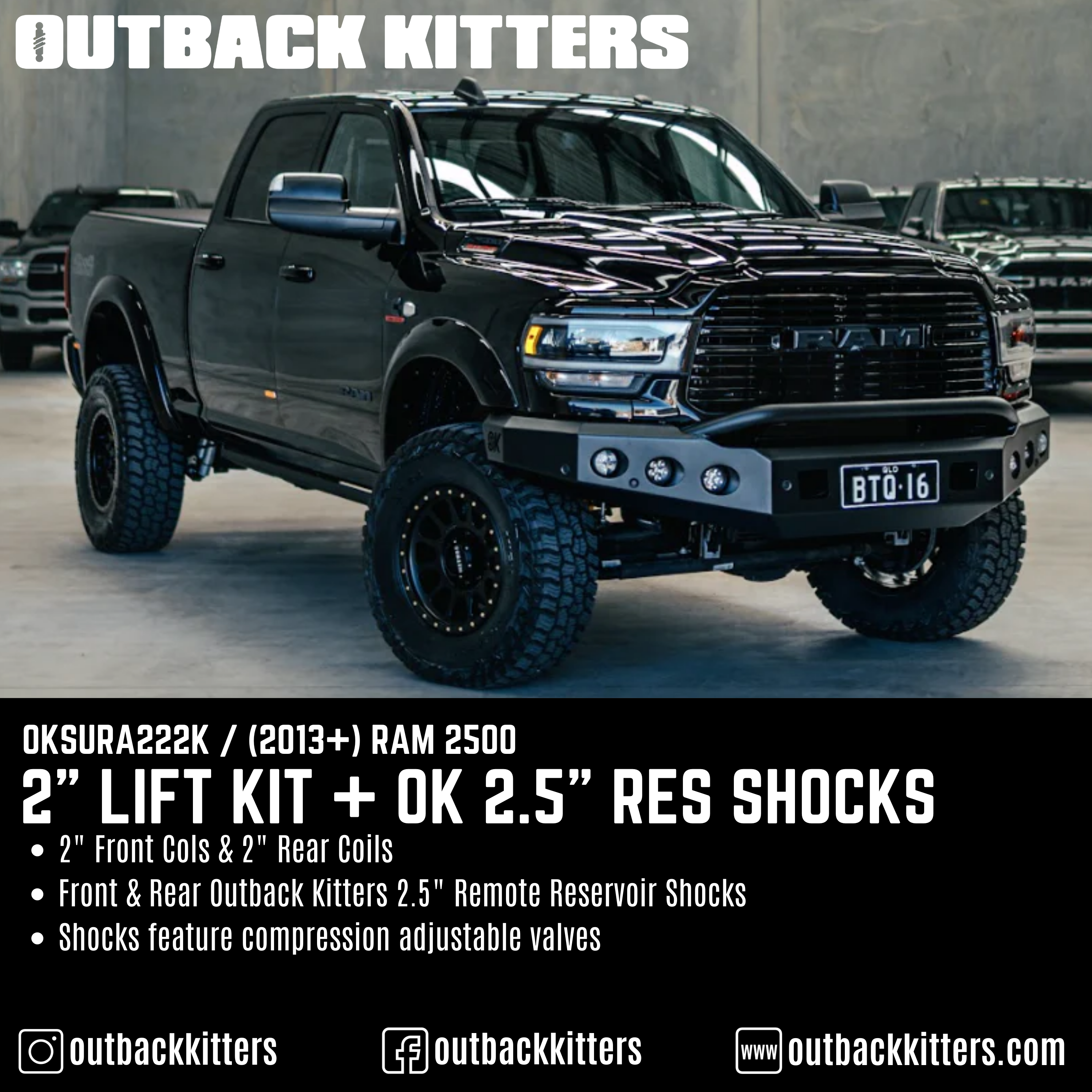Outback Kitters 2" Lift Kit for 2013+ Ram 2500 - Outback Kitters