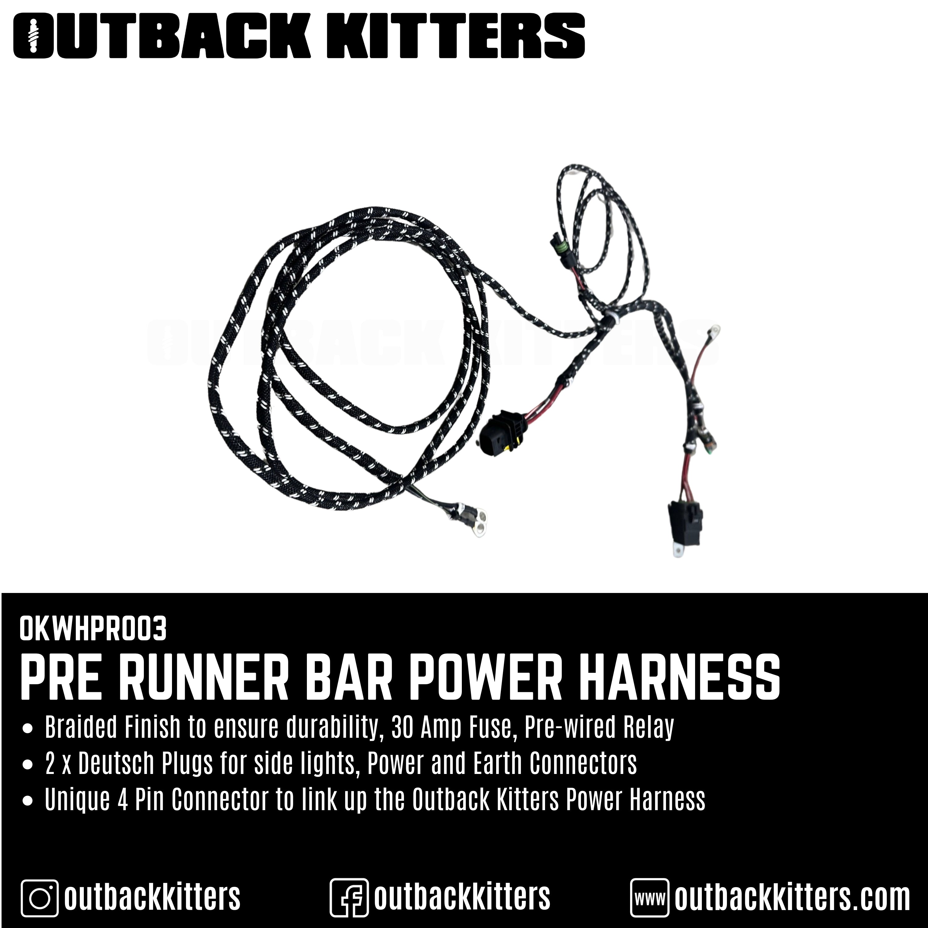 Outback Kitters Pre Runner Bar Power Harness