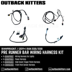 Pre Runner Bar Wiring Harness Kit for 2019+ RAM 2500/3500 - Outback Kitters