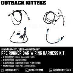 Pre Runner Bar Wiring Harness Kit for 2019+ RAM 1500 DT - Outback Kitters