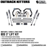 BDS Suspension 3" Lift Kit for 2020+ Chevy Silverado 2500 - Outback Kitters