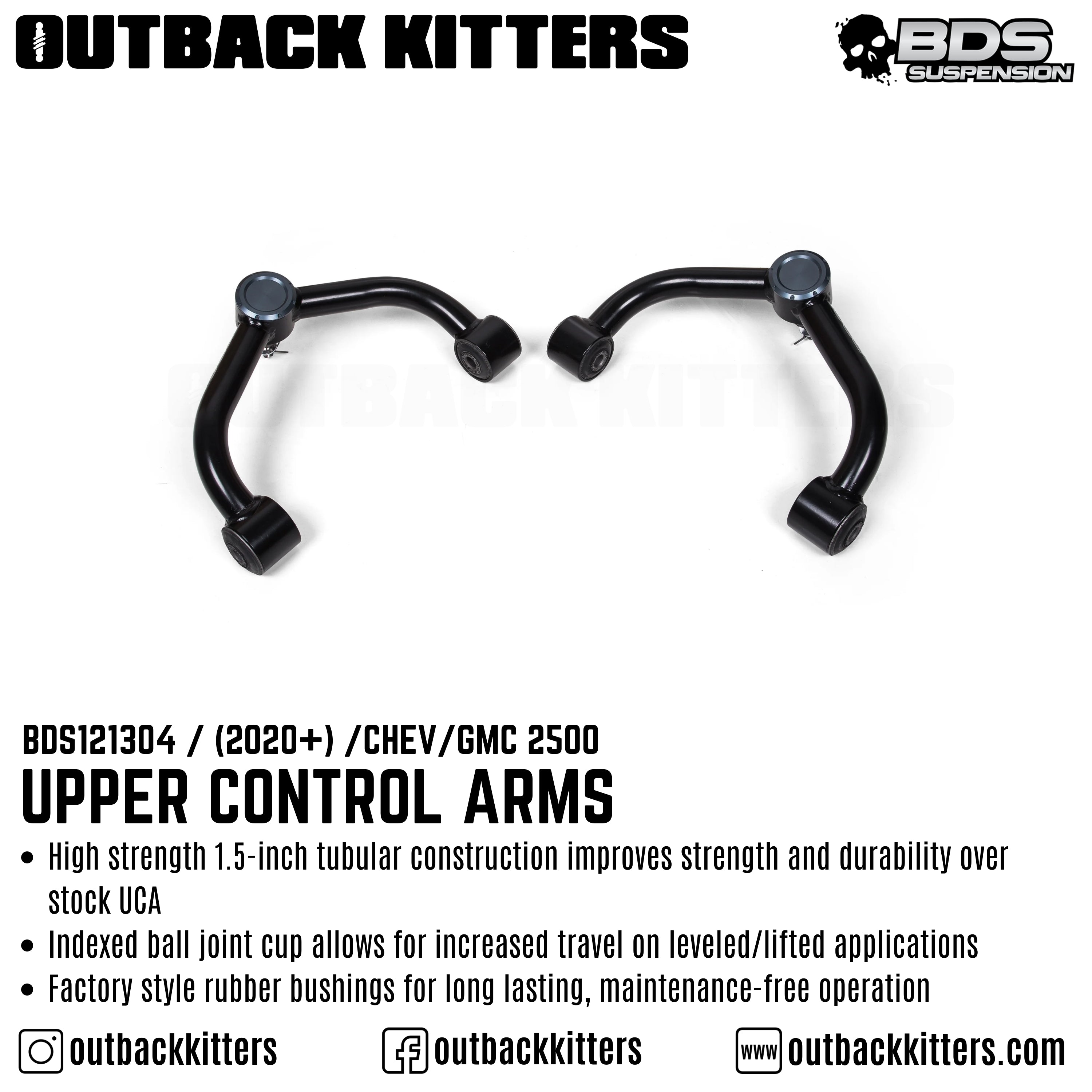 2020+ Upper Control Arms for Chevy 2500 - Outback Kitters