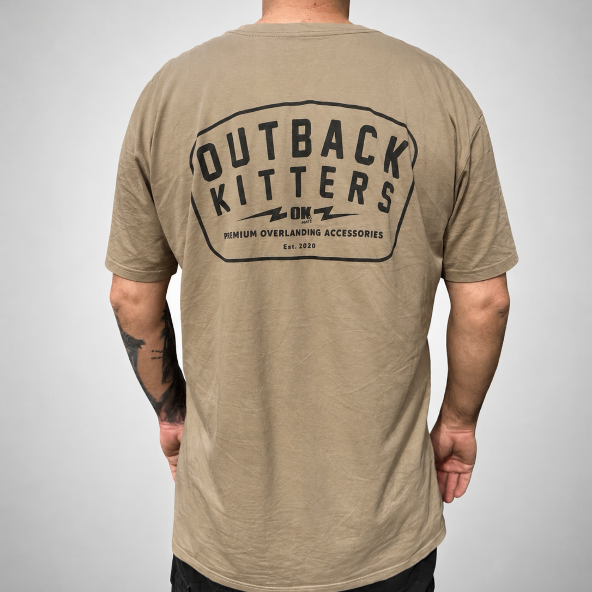 Outback Kitters "Hero" Taupe Tee