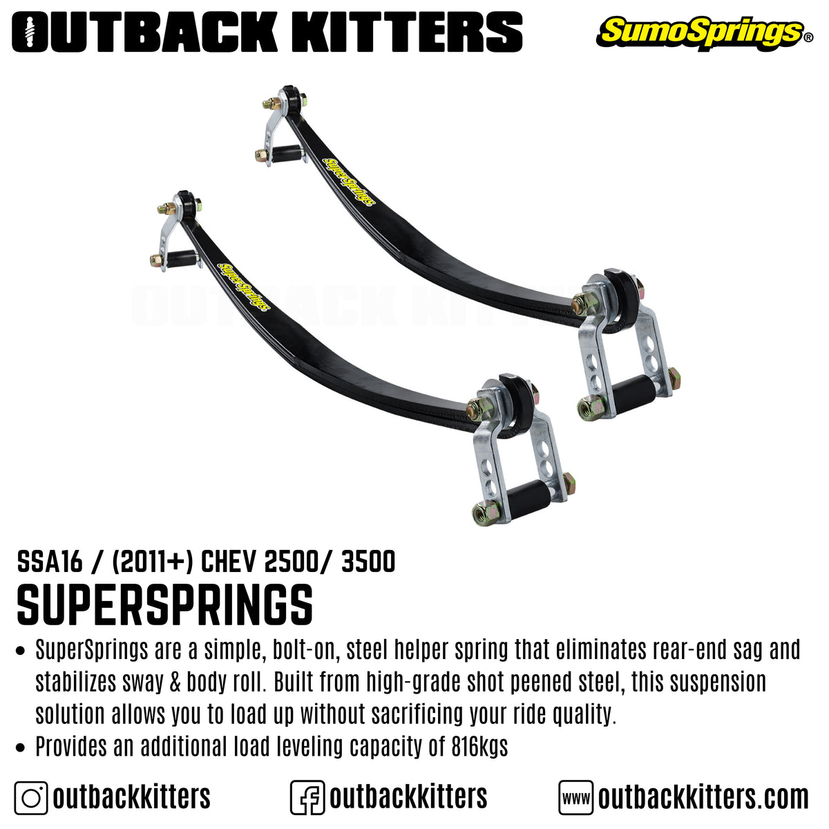 SuperSprings to suit 2011+ Chev / GMC 2500 / 3500 - Outback Kitters
