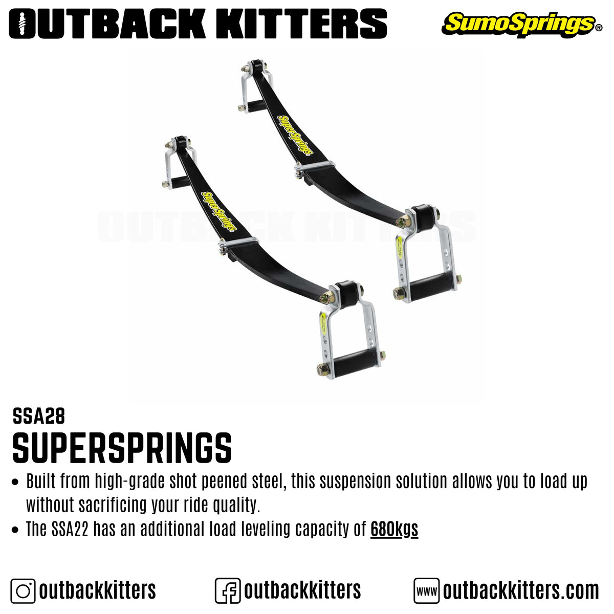 SuperSprings to suit 2004+ Ford F150 / 2014+ Chev Silverado 1500 - Outback Kitters