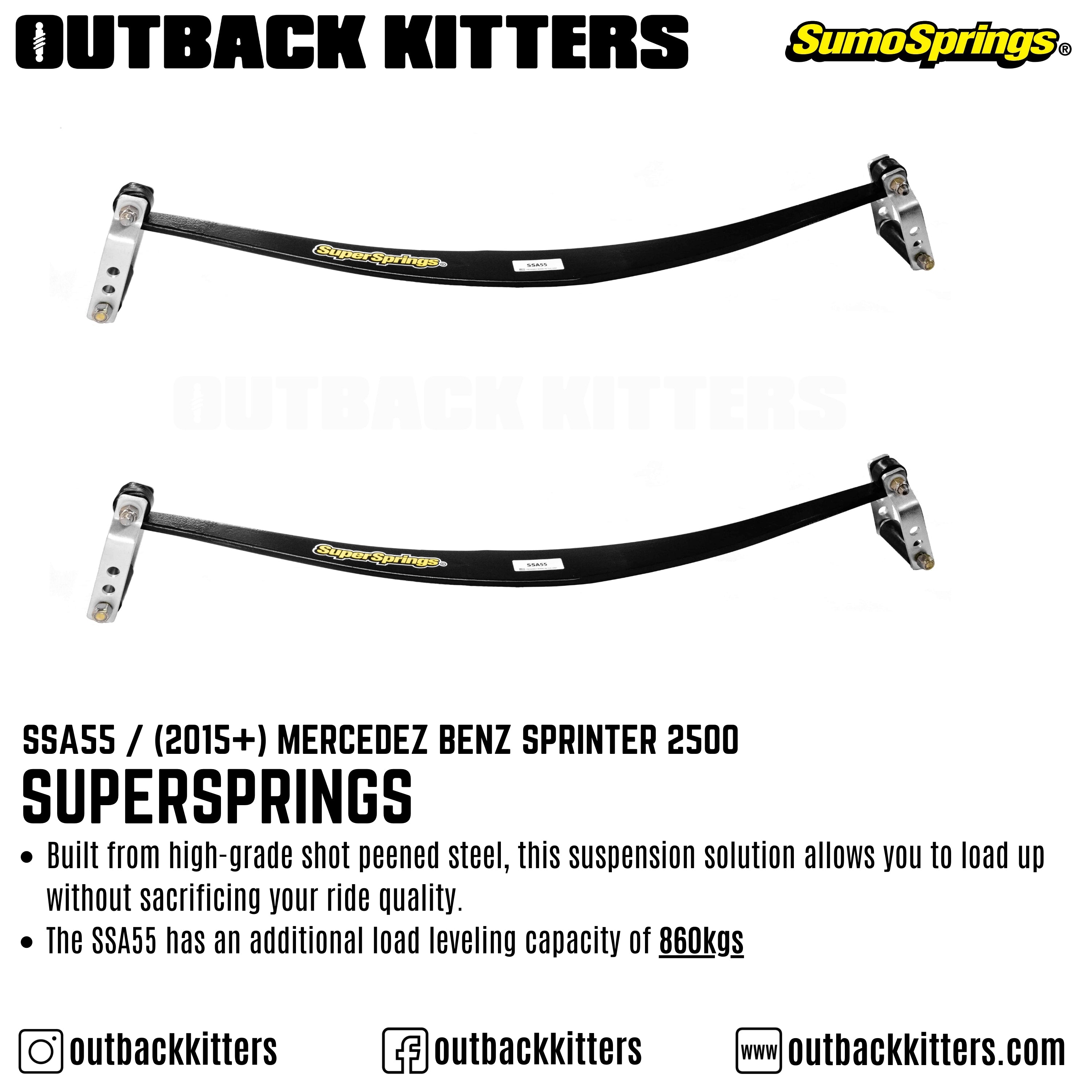 SuperSprings to suit 2016+ Mercedes-Benz Sprinter 2500 - Outback Kitters