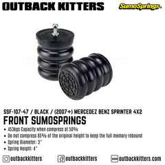Front SumoSprings to suit 2007-Present Mercedez Benz Sprinter 4x2 - Outback Kitters