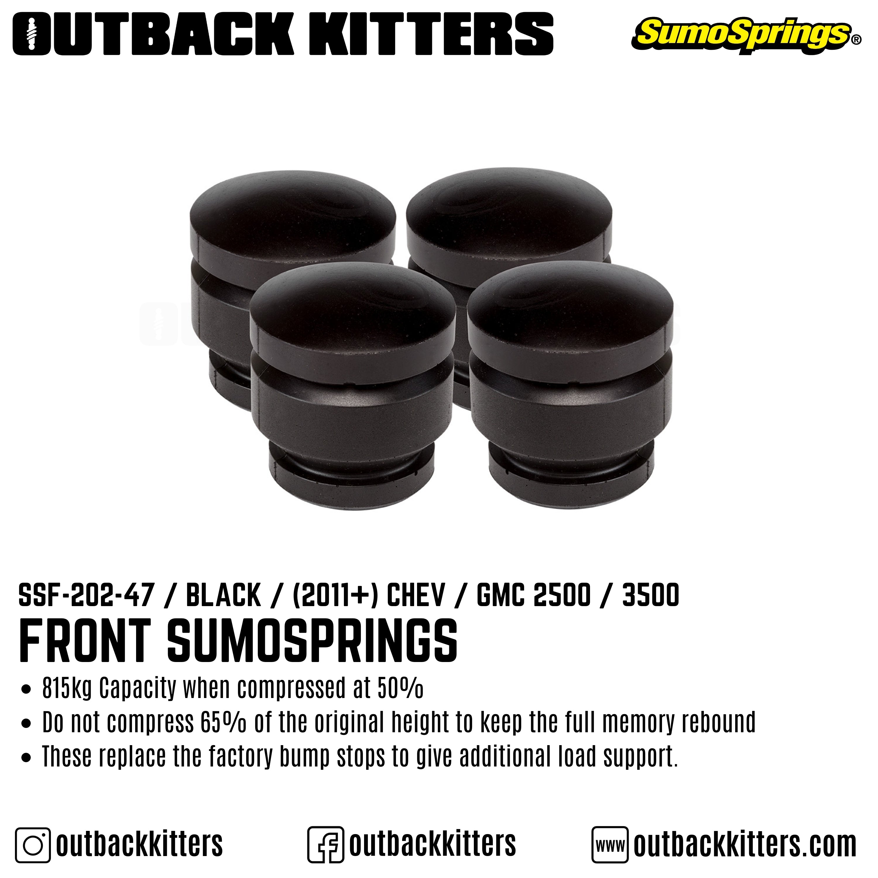 SumoSprings Front to suit 2011+ Chev/GMC 2500 - Outback Kitters