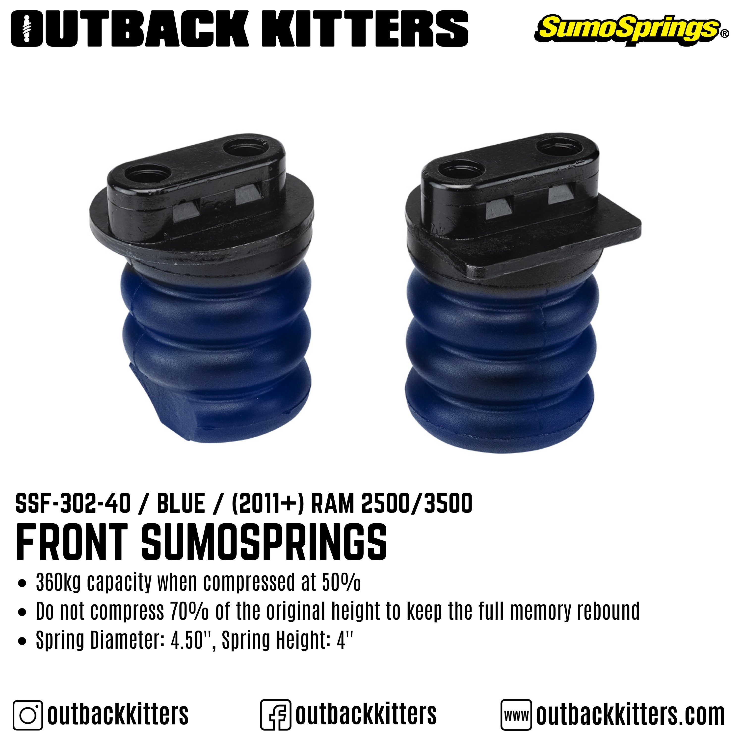Front SumoSprings to suit Ram 2500/3500 (2011-2023) - Outback Kitters