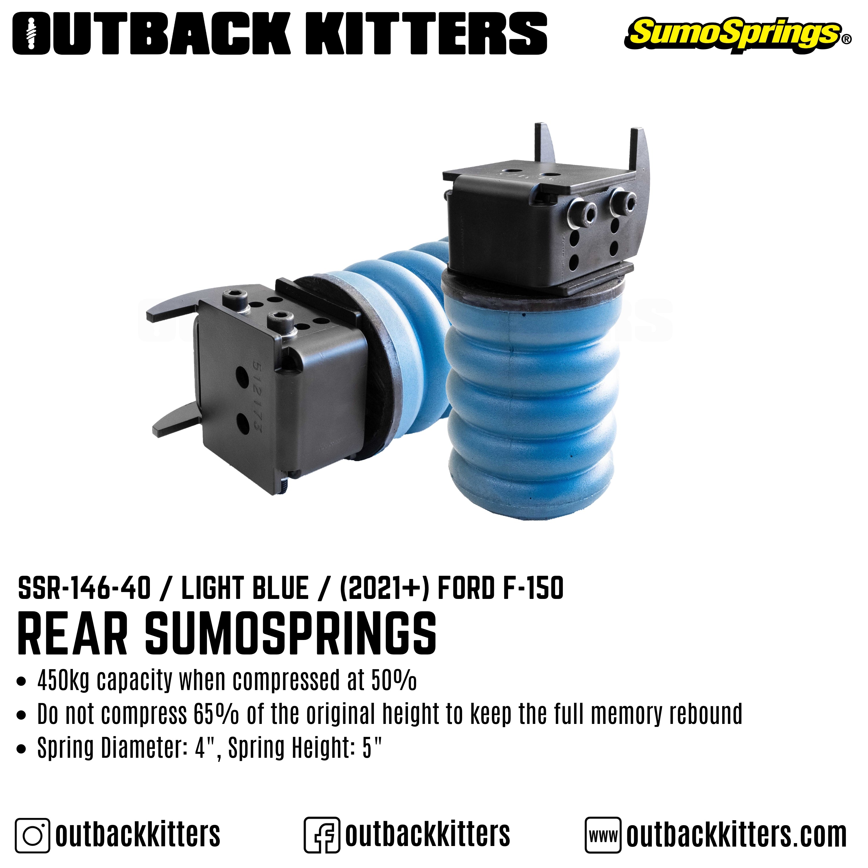 Rear SumoSprings to suit 2021+ Ford F150 - Outback Kitters