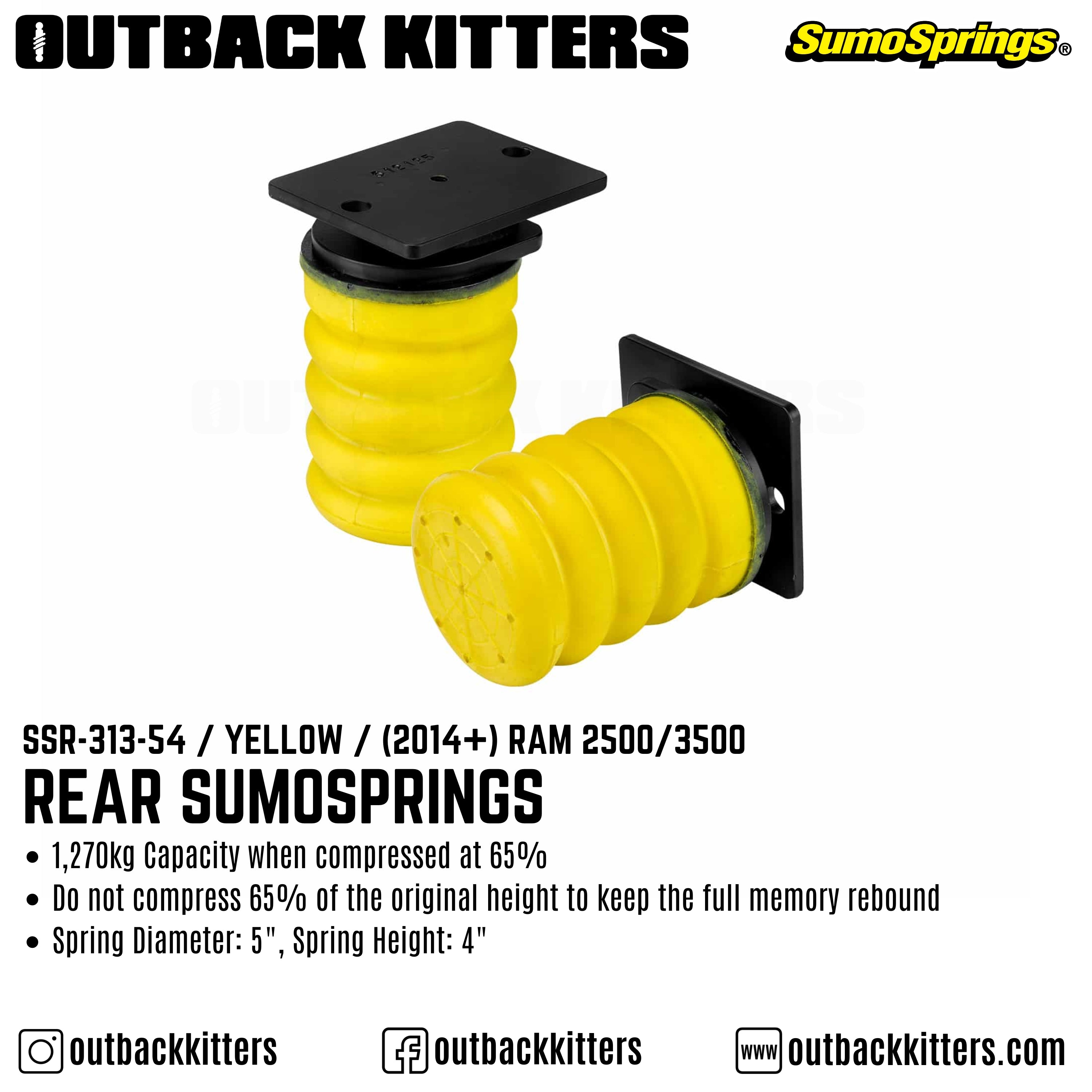 Rear SumoSprings to suit 2014+ Ram 2500 - Outback Kitters