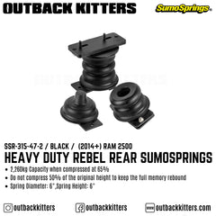 Heavy Duty Rebel Rear SumoSprings to suit 2014+ Ram 2500 - Outback Kitters