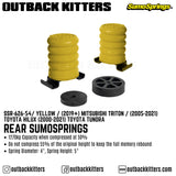 Rear SumoSprings to suit 2019+ Mitsubishi Triton / 2005-15 Toyota Hilux / 2000-21 Toyota Tundra - Outback Kitters