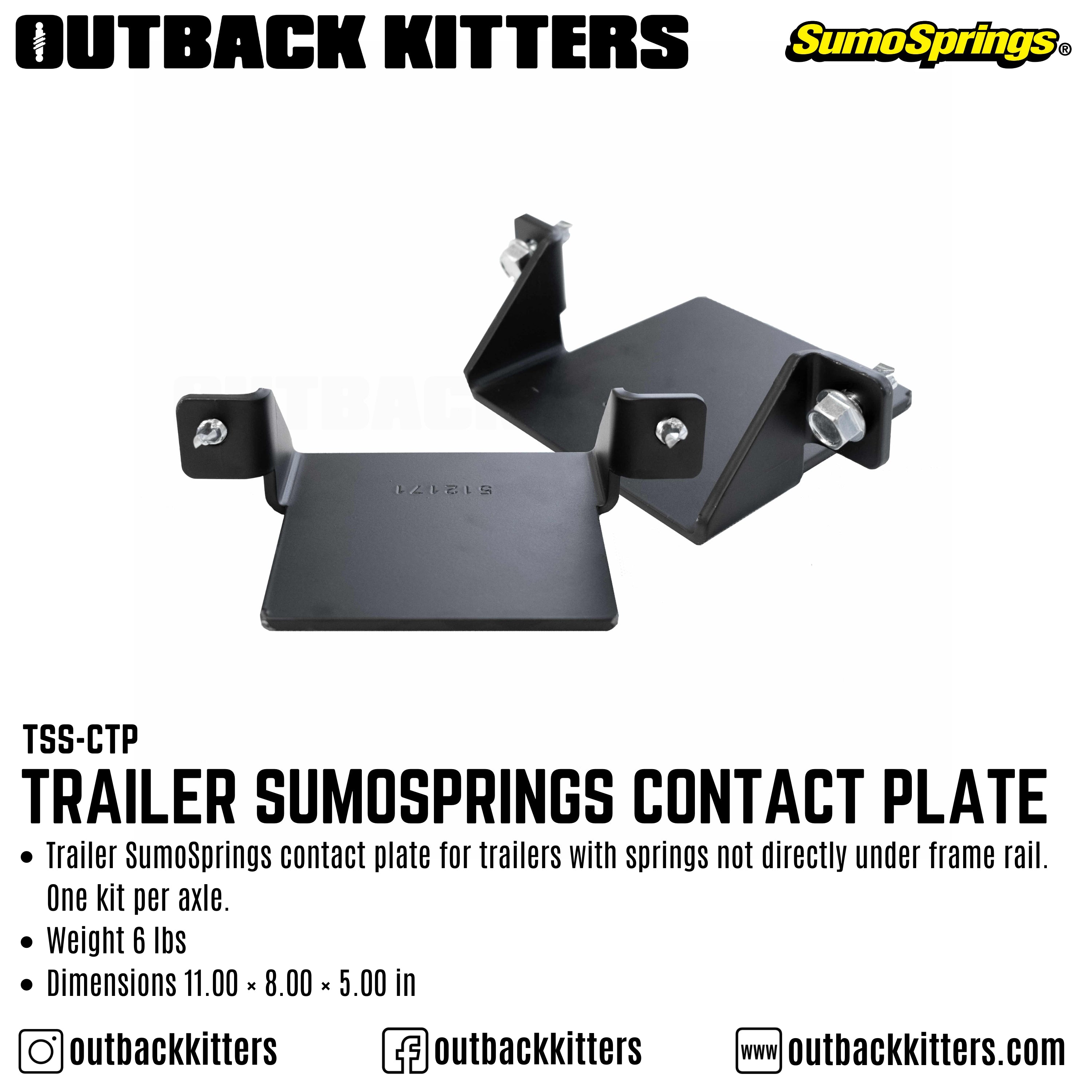 Trailer SumoSprings Contact Plate - Outback Kitters