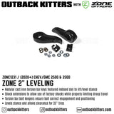 OK with Zone Offroad 2" Levelling Kit for 2011+ Chev/GMC 2500