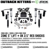 OK by Zone Offroad 5" Lift Kit for 2020+ Chev/GMC 2500