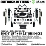 OK by Zone Offroad  4” Lift Kit for 2019+ Chev/GMC 1500 - Outback Kitters