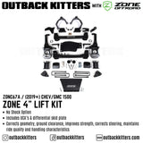 OK by Zone Offroad  4” Lift Kit for 2019+ Chev/GMC 1500