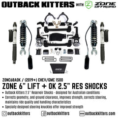 OK with Zone Offroad  6” Lift Kit for 2019+ Chev/GMC 1500 - Outback Kitters