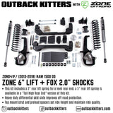 Zone Offroad 6" Lift Kit for 2013-2018 RAM 1500