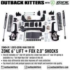 Zone Offroad 6" Lift Kit for 2013-2018 RAM 1500 - Outback Kitters