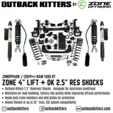 OK by Zone Offroad 4" Lift Kit for 2019+ Ram 1500 DT - Outback Kitters