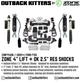 OK by Zone Offroad 4" Levelling Kit for 2021+ Ford F150 - Outback Kitters