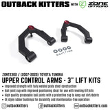 OK with Zone Offroad Upper Control Arms for 2007-2020 Toyota Tundra