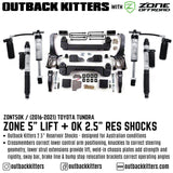 OK with Zone Offroad 5" Lift Kit for 2007-2021 Toyota Tundra