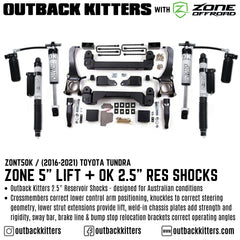 OK with Zone Offroad 5" Lift Kit for 2007-2021 Toyota Tundra - Outback Kitters