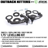 Zone Offroad 1.75" Levelling Kit for 2019+ Chevy Silverado 1500 ZR2